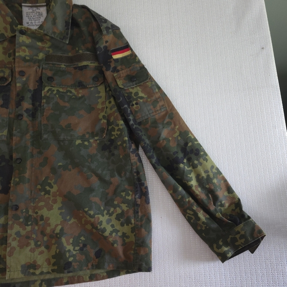 German Army Flecktarn Field Jacket 2012 Camo Combat Shirt Grn13 Bundeswehr - Picture 2 of 15